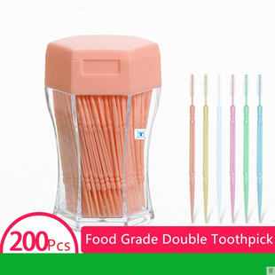 200pcs Pick interdental Brush Double-head Brushed For Teeth