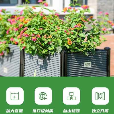 谢冰燃种植箱塑料花盆大号阳台种菜蔬菜盆种植神器花箱户外长方形