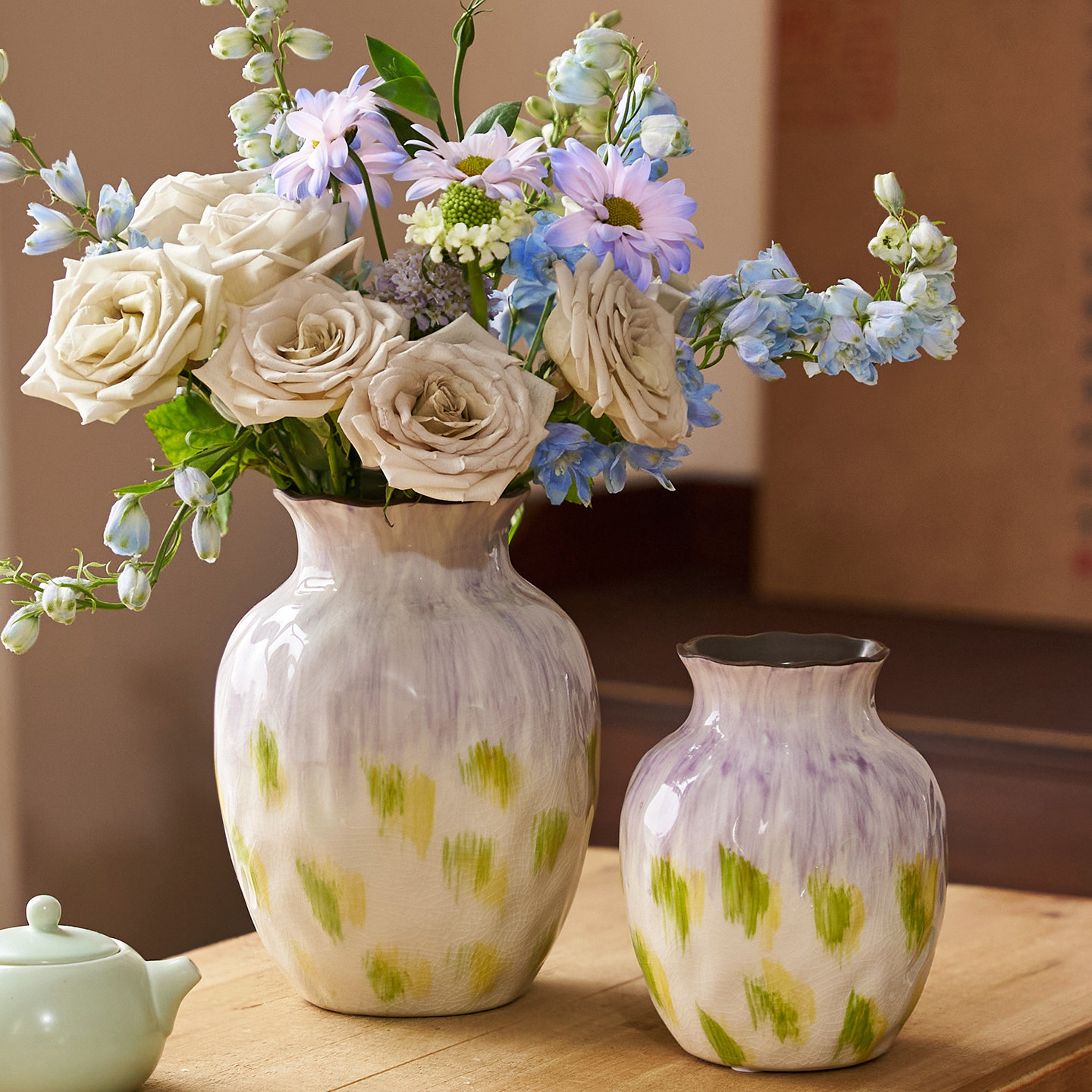 新中式陶瓷花瓶大肚装饰品复古摆件客厅酒店样板间插花器优雅气质,家居饰品,花瓶,淘宝优惠券,粉丝福利购,淘宝优惠卷