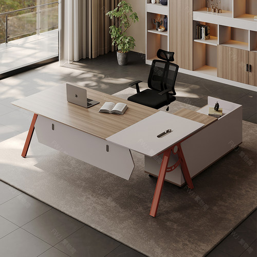 办公桌老板桌椅组合经理主管轻奢高级感办公室桌椅组合总裁室班台