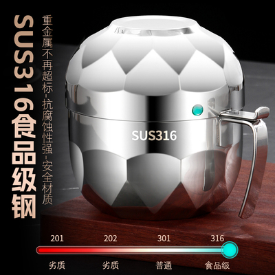 拜兰316保温便当盒上班族快餐杯双层不锈钢学生打不锈钢饭盒大容