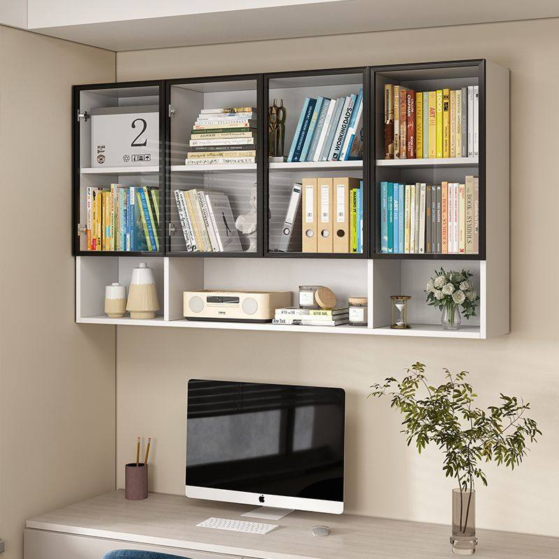 墙上书柜书架实木壁挂吊柜轻奢玻璃手办盲盒展示柜厨房阳台收纳柜,住宅家具,其它柜类,淘宝优惠券,粉丝福利购,淘宝优惠卷