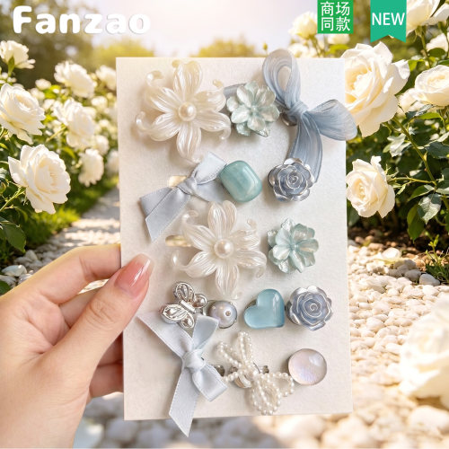 Fanzao洞洞鞋蝴蝶结鞋花卡扣