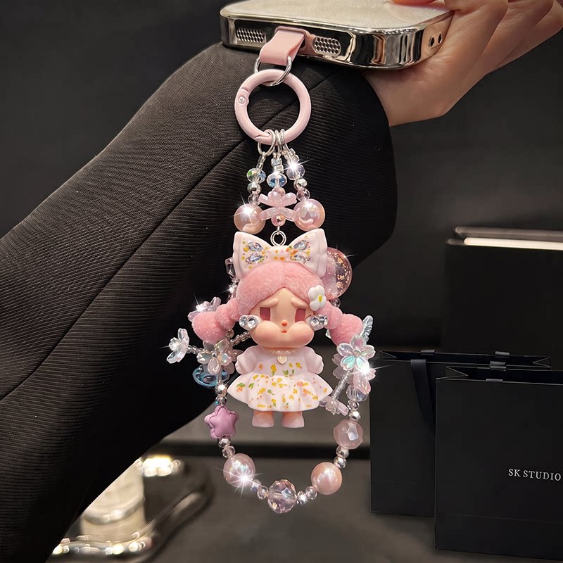可爱哭娃手工手机链钥匙扣挂饰女