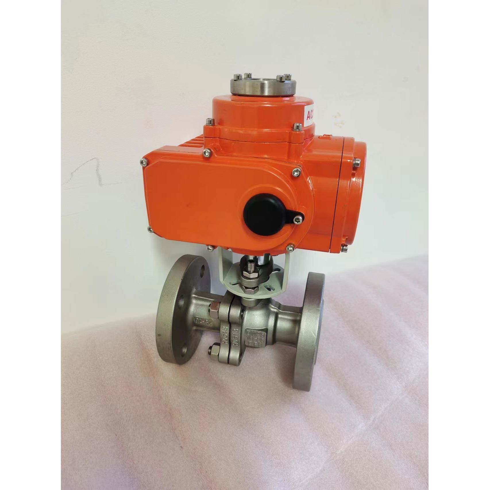 0电动法兰球阀Q941F-16P不锈钢软密封可切断开关型球阀电动球阀