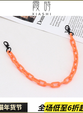 适用lv软盒子配饰装饰电泳黑色橙色复古配饰包包短款链条链子肩带