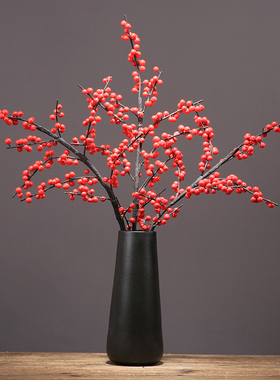 新中式创意禅意陶瓷花瓶客厅餐桌花艺家居腊梅仿真花样板房梅花