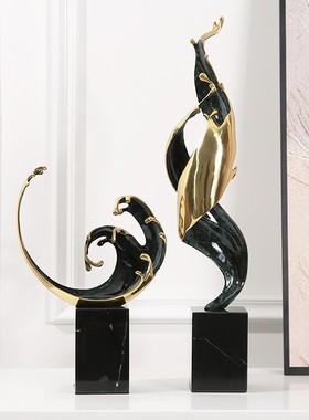 风生水起高档海浪招财工艺品