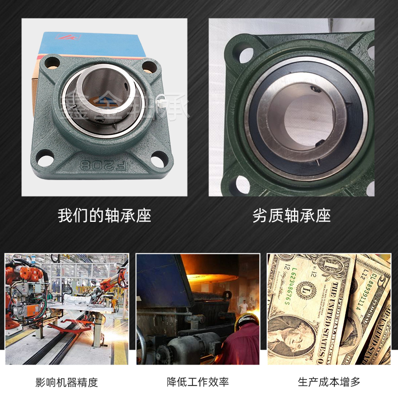 福建LK外球面轴承 方形轴承座UCF204 F205 F206 F207 F208 F209