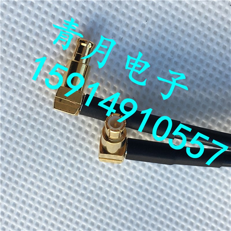 BNC/MCX-JJW同轴线加长MCX公弯头转BNC公头RG17柔软示波器探头线