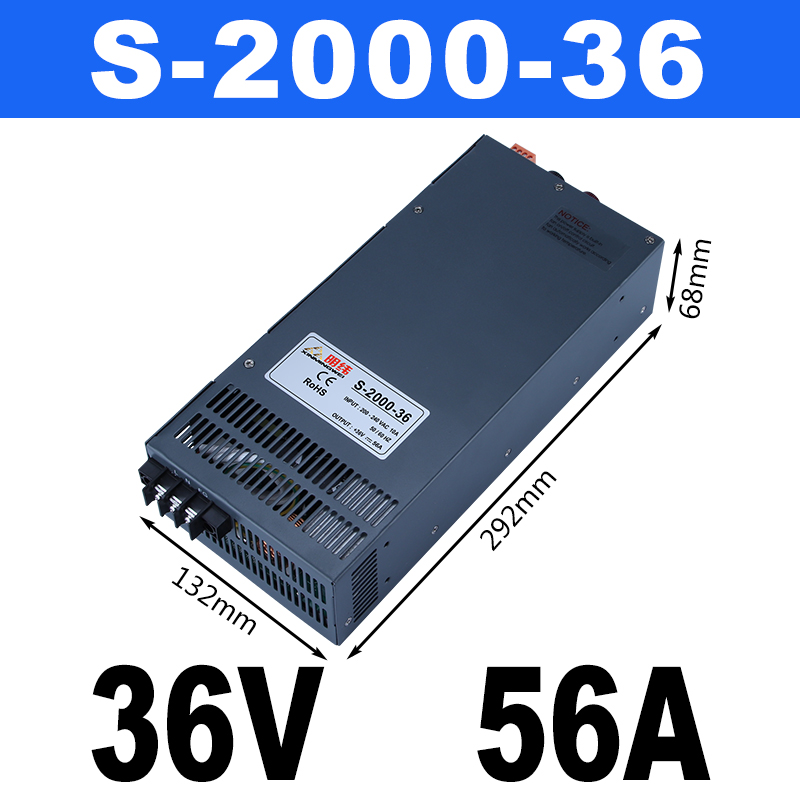 新品深圳明伟S-2000-24V84yA 12V大功率集中供电直流开关电源48v