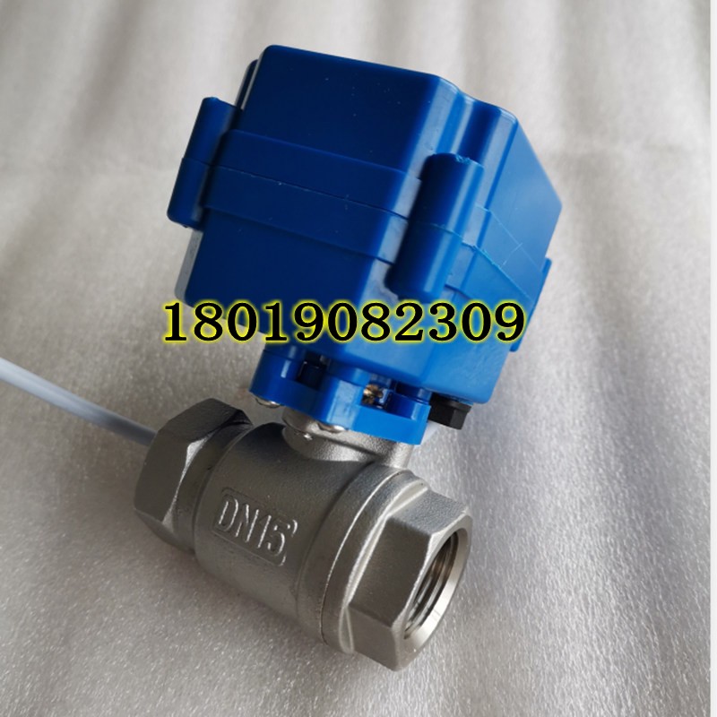 CWX-15N微型电动球阀不锈钢CR04通电开断电关DC9-24V