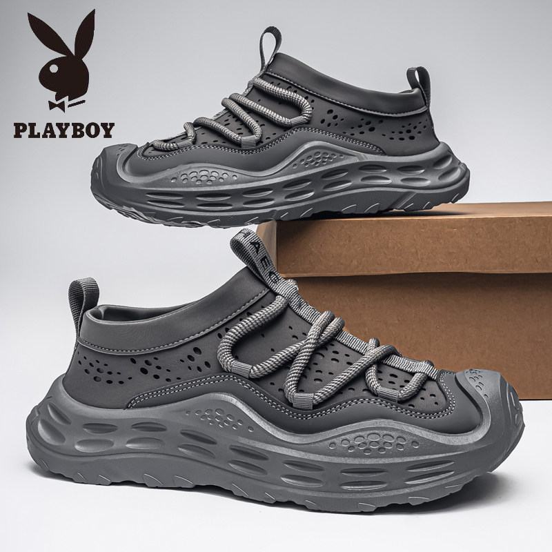 花花公子男鞋2026新款春季防滑耐磨户外徒步登山鞋男士休闲跑步鞋