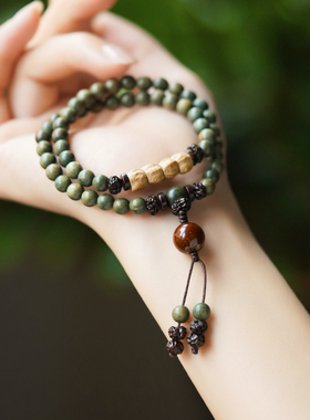 采购产品老材料绿檀木手炼，天然檀木楠木佛珠，真正的激情种子，