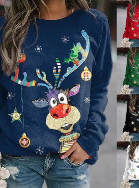Christmas Sweater Ugly Women men Sweaters Jumper Cartoon