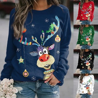 Christmas Sweater Ugly Women men Sweaters Jumper Cartoon