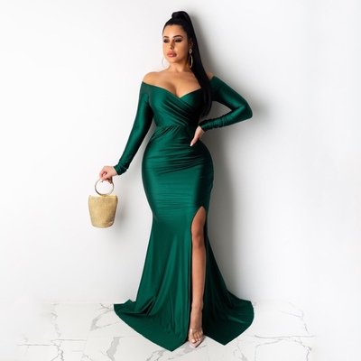High Side Split Maxi Dress Sexy Night Party Long Dresses