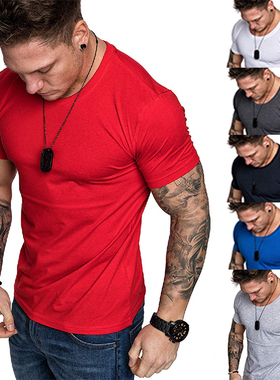 T恤Men s short sleeve t-shirt boys summer slim camo shirts