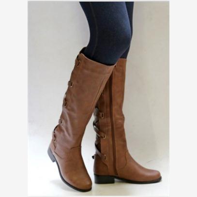 35-43 Plus-size women's thigh-high boots with thick heels靴图片