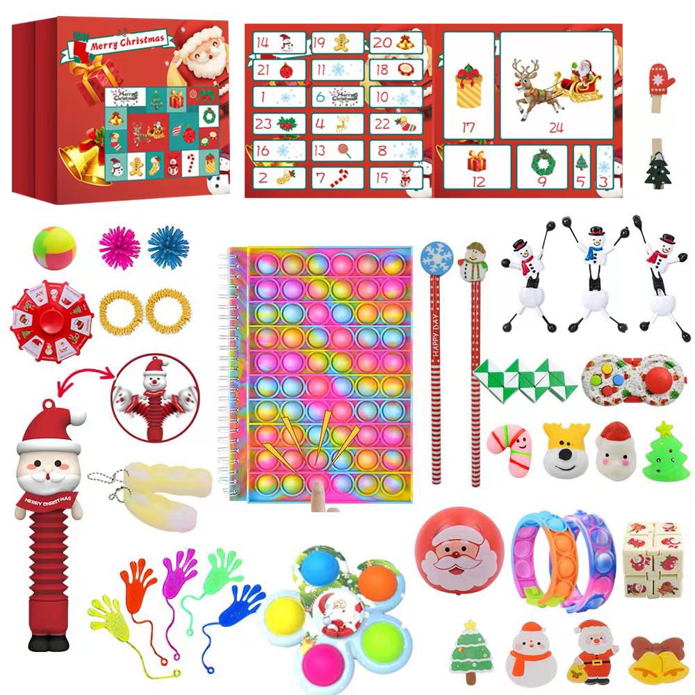 Christmas hand tear calendar decompression blind box set DIY
