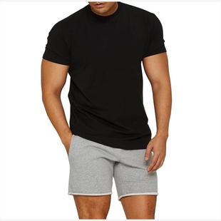XXXL simple solid color plain t-shirt for men gym sport tees