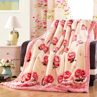 Raschel double layer thick winter blanket Cobertor quilt 毯