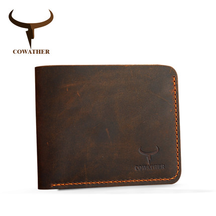 2020 Crazy horse leather men wallets Vintage genuine