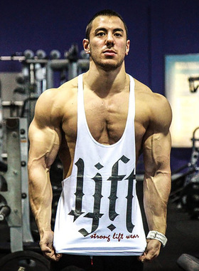 MAN tank top GYM muscle bodybuilding sport vest 男士健身背心