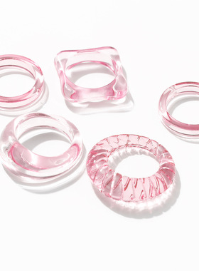 girl knuckle ring simple popular transparent ring关节戒指