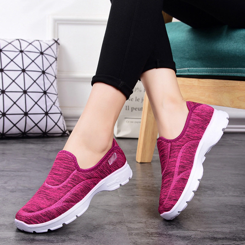 Women casual shoes slips ladies breathable walking sneakers
