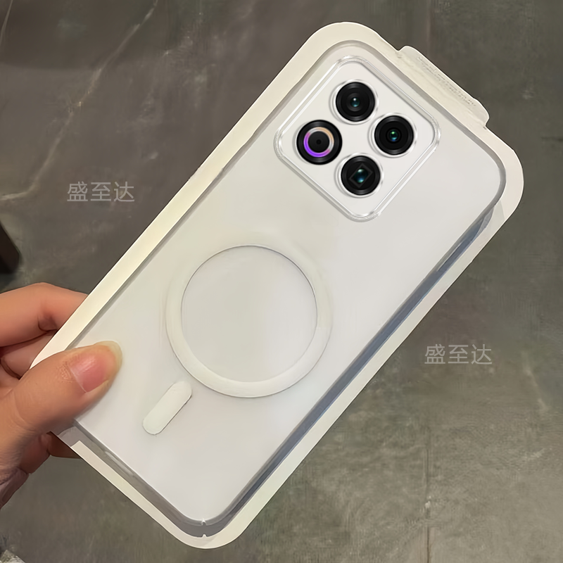魅族22冰雾磁吸透明磨砂肤感硬壳