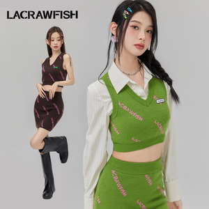 LACRAWFISH针织满印两件套装