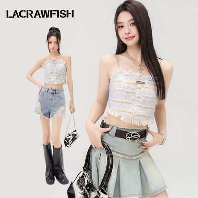 LACRAWFISH小香风吊带背心