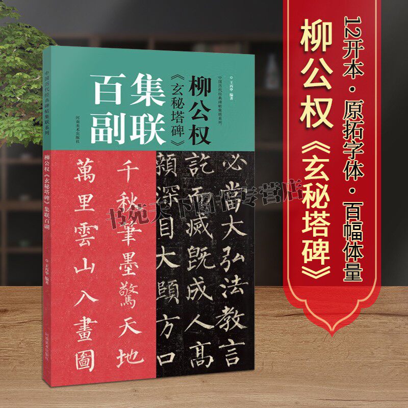 柳公权 玄秘塔碑 集联百副 中国历代经典碑帖柳体唐楷书毛笔字帖四大名帖 学生初学成人入门临摹书法教程范本放大版描红 河南美术