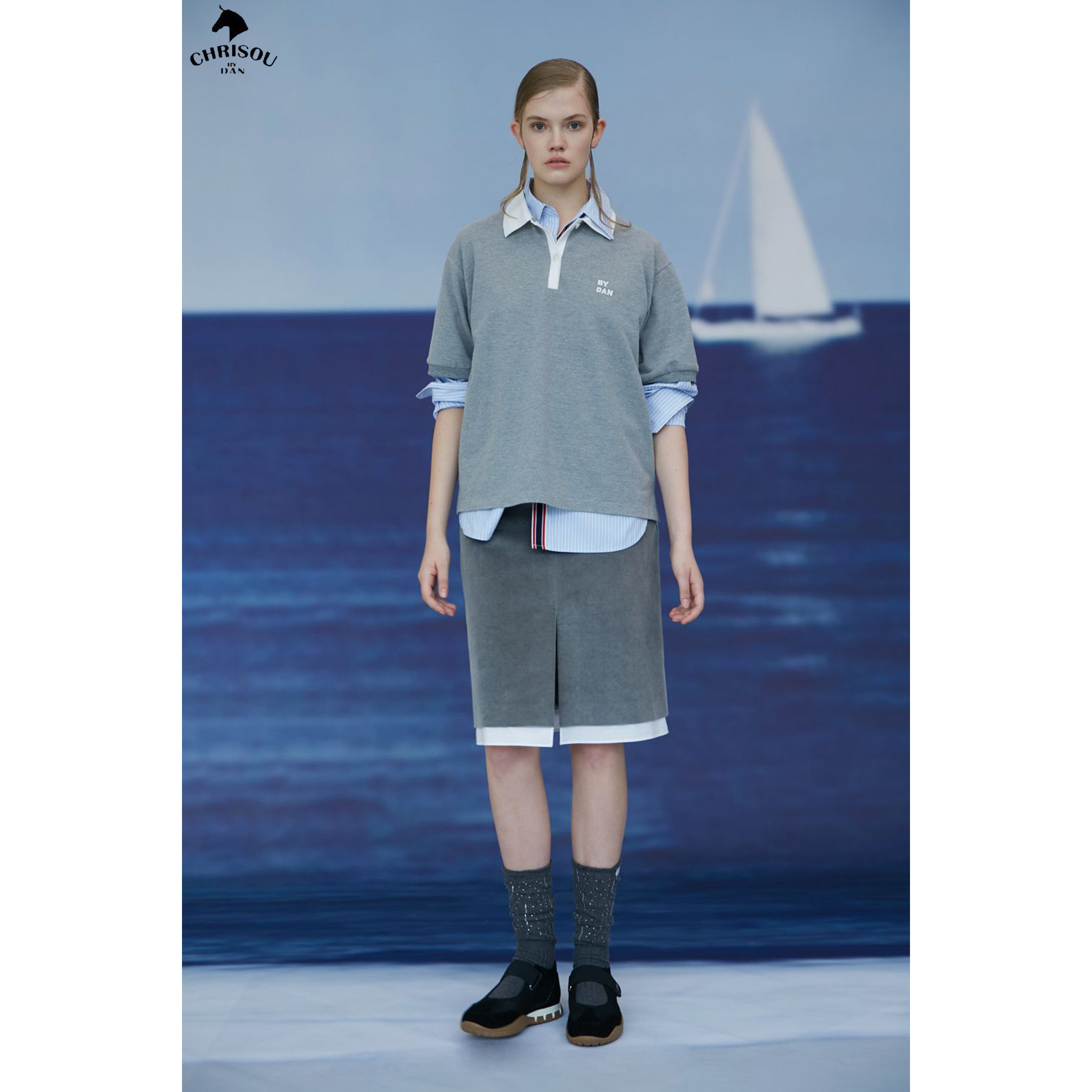 chrisoubydan欧阳丹2025早秋新款刺绣针织POLO衫,女装/女士精品,POLO衫,淘宝优惠券,粉丝福利购,淘宝优惠卷