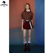 chrisoubydan欧阳丹2025春夏新款 红色蓝色条纹POLO衫