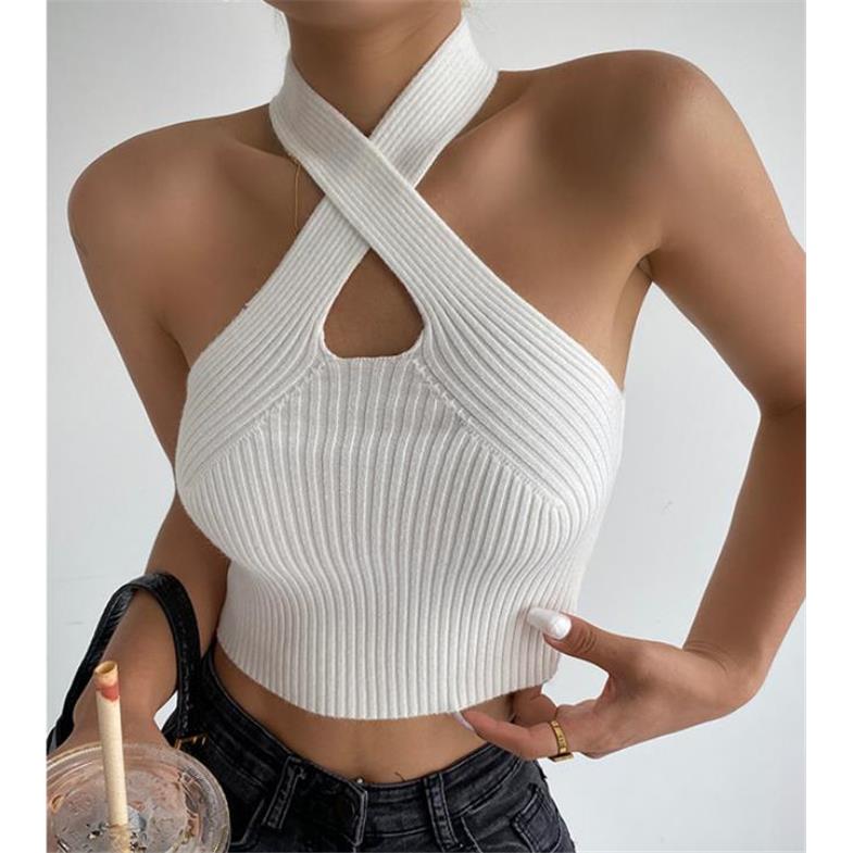 欧美针织短背心上衣女 tshirt crop tank top women майка