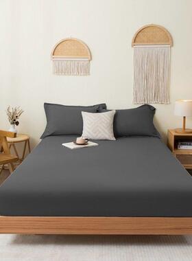 soft bed sheets fitted sheet set Queen 床垫套 纯色床笠床单