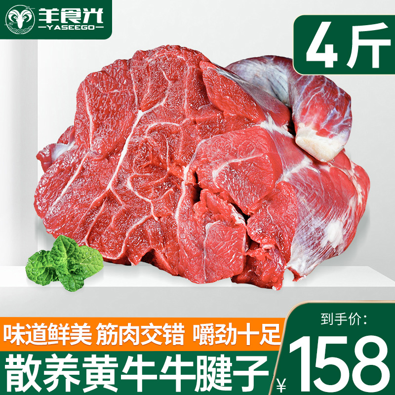 牛腱子新鲜牛肉五花牛腱子肉4斤生鲜食材健身牛腿肉冷冻商用