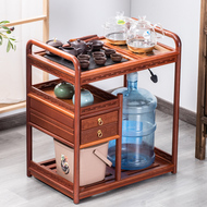 Bàn trà văn phòng bàn trà nhỏ xe trà gỗ nguyên khối hiện đại đơn giản mới phong cách Trung Quốc tủ trà ấm đun nước tích hợp bàn trà nhỏ bàn trà nhỏ đẹp