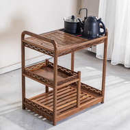 Bàn trà hộ gia đình bàn trà nhỏ di động xe đựng trà bằng gỗ gụ gỗ gụ mới phong cách Trung Quốc tủ giá ấm đun nước tích hợp bàn trà nhỏ bàn trà ban công