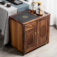 Gỗ Óc Chó Đen Tủ Trà Có Giá Để Đồ Phòng Khách Hộ Gia Đình Sôi Ấm Trà Tích Hợp Bàn Trà Bên Bàn Gỗ Chắc Chắn Bàn Trà Nhỏ bàn trà phòng ngủ