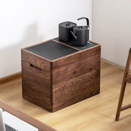 Bắc Mỹ tủ trà óc chó đen gỗ nguyên khối gỗ di động căn hộ nhỏ nước thanh bàn trà nước sôi bàn trà bên tủ bên bàn bàn trà nhỏ