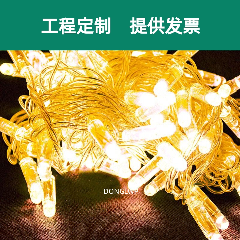 LED超亮高防水加粗加大闪灯串灯满天星灌胶装饰街道绕树亮化灯串