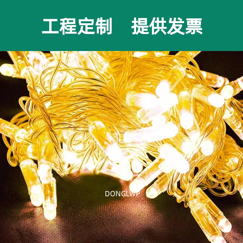 LED超亮高防水加粗加大闪灯串灯满天星灌胶装饰街道绕树亮化灯串