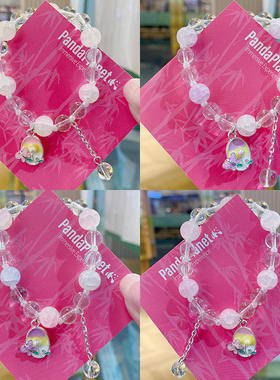 滴油蝴蝶花朵新款仿水晶简约百搭小众高级感手链串珠手串摆摊