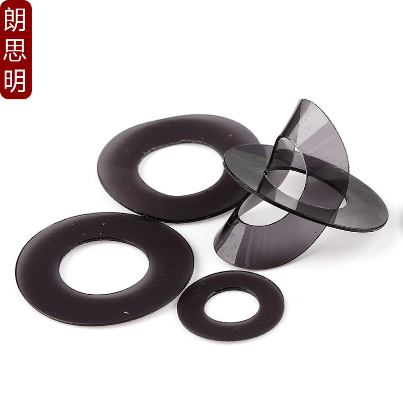 黑色软PVC塑料垫圈绝缘防水垫片密封塑A胶防漏小平垫M3M4M5M6M8M1
