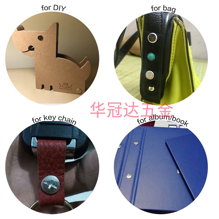 160pcs子母铆钉盒装对锁螺丝菜谱订账本螺丝相册对W接螺钉M4M5