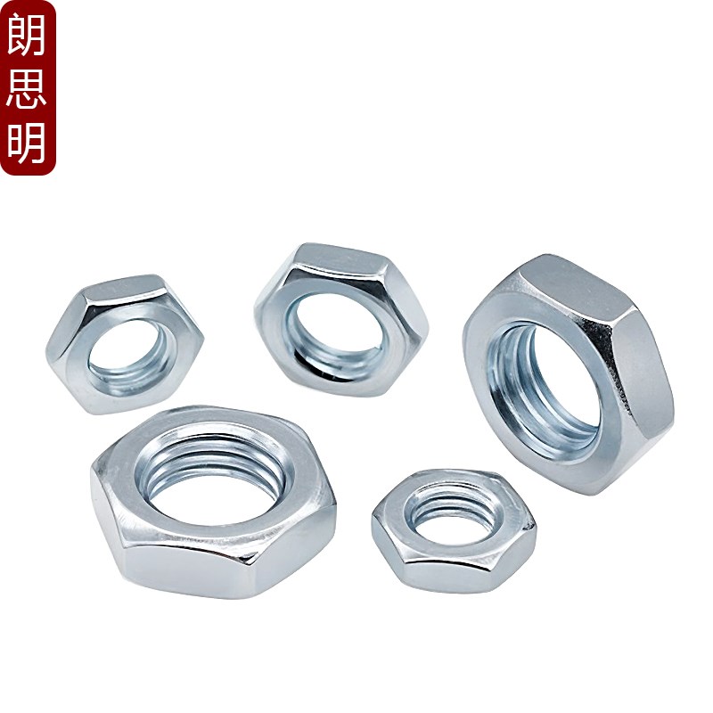 镀锌薄六角螺母GB6172扁螺母薄型螺帽M4M5M6MG8M10M12M14M16M20M2