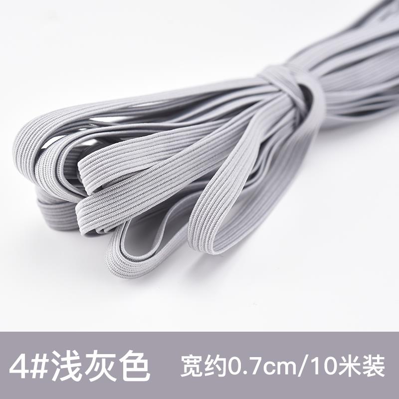 彩色松紧带辅料橡皮筋高弹力绳跳皮筋细牛筋O绳儿童橡筋带走马带